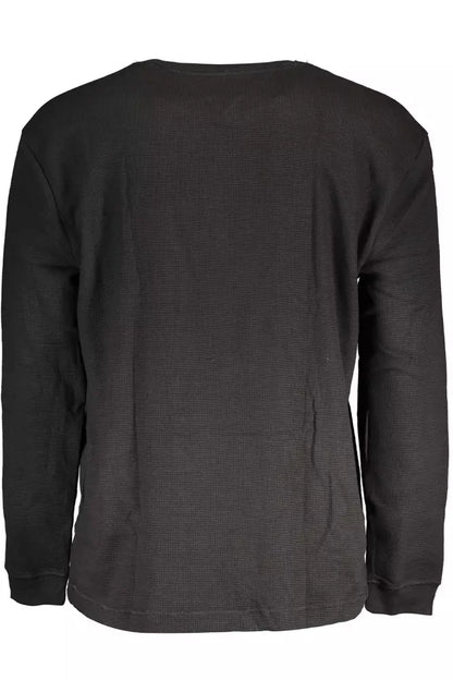 Black Cotton Men Sweater