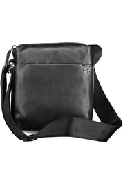 Black Polyester Men Shoulder Bag