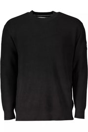 Black Cotton Men Sweater