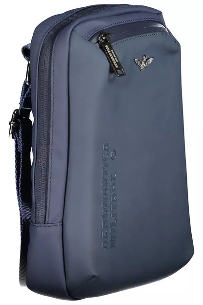 Blue Polyester Men Shoulder Bag