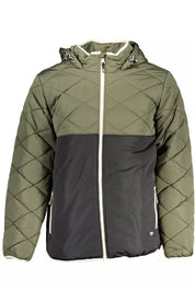 Green Polyester Men Jacket