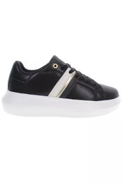 Black Polyester Women Sneaker