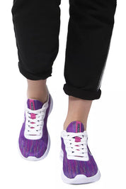 Purple Polyester Women Sneaker