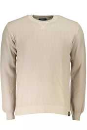 Beige Cotton Men Sweater