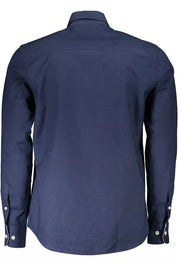 Blue Cotton Men Shirt