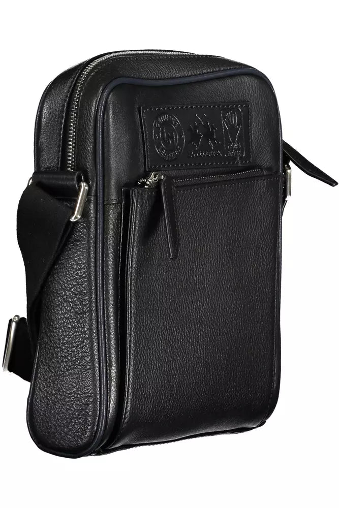 Black Leather Men Shoulder Bag