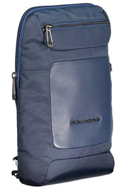 Blue Recycled Men Shoulder Bag