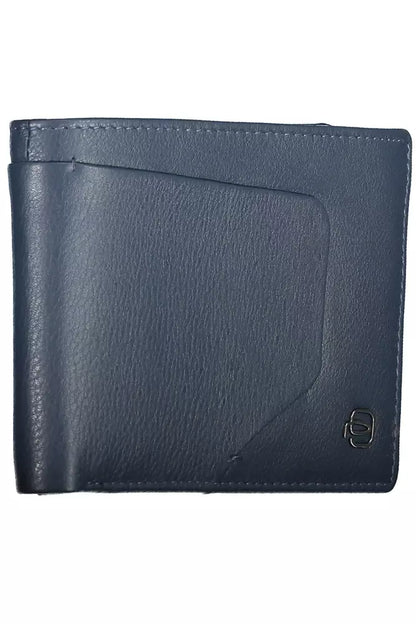 Blue Leather Men Wallet