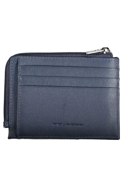 Blue Leather Men Wallet