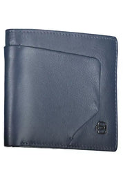 Blue Leather Men Wallet