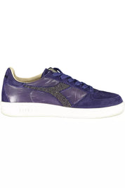 Blue Leather Women Sneaker