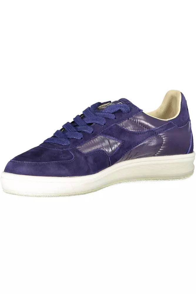 Blue Leather Women Sneaker