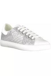 Silver Polyester Women Sneaker