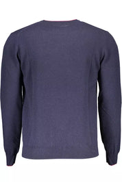 Blue Wool Men Sweater