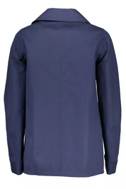 Blue Cotton Women Jacket