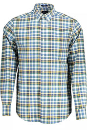 Blue Cotton Mens Shirt