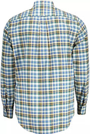 Blue Cotton Mens Shirt