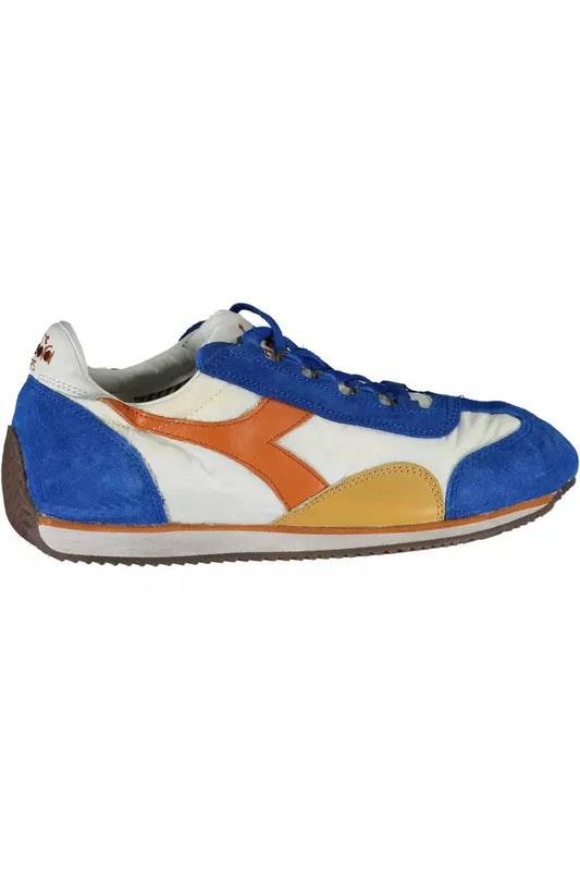 Blue Leather Women Sneaker