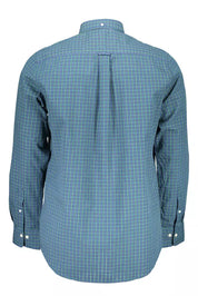 Blue Cotton Men Shirt