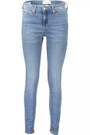 Light Blue Cotton Women Jeans