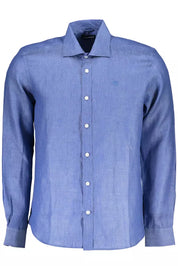 Blue Linen Men Shirt