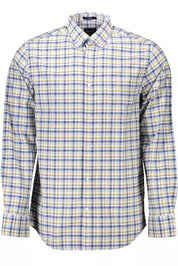 Yellow Cotton Men Shirt