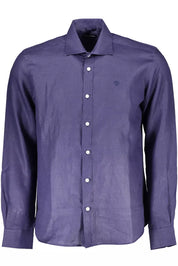 Blue Linen Men Shirt