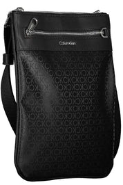 Black Polyester Men Shoulder Bag