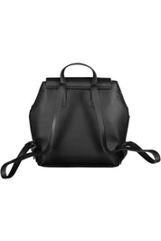 Black Polyester Women Backpack