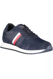 Blue Polyester Men Sneaker