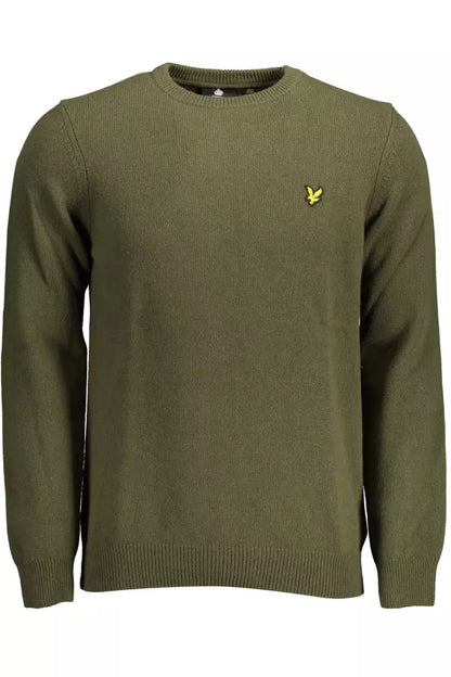 Green Wool Men Sweater