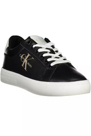 Black Polyester Women Sneaker