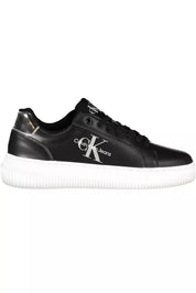 Black Leather Women Sneaker