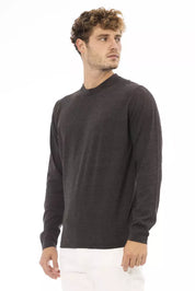 Brown Cotton Men's Sweater