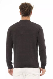 Brown Cotton Men's Sweater