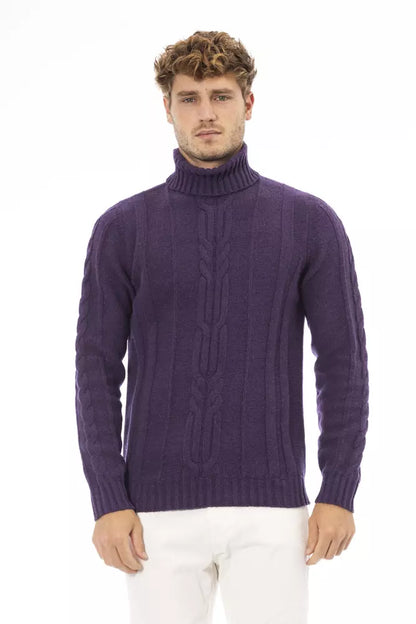 Pull en laine mérinos violet