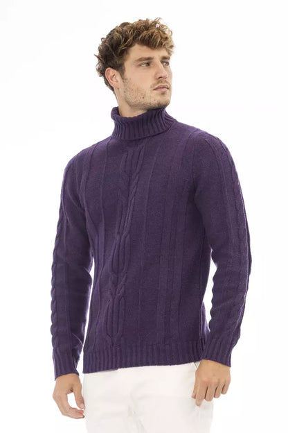 Pull en laine mérinos violet