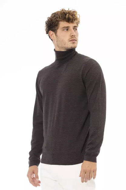 Brauner Baumwollpullover