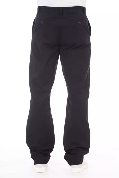 Blue Cotton Men Pant