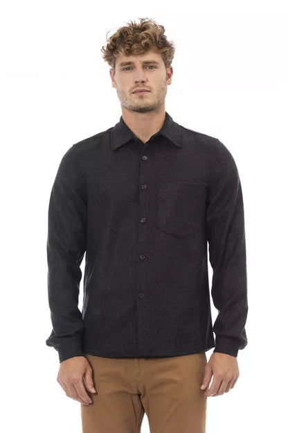 Chemise en laine grise