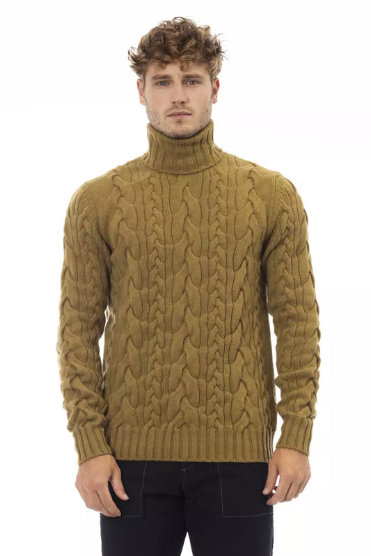 Brauner Wollpullover