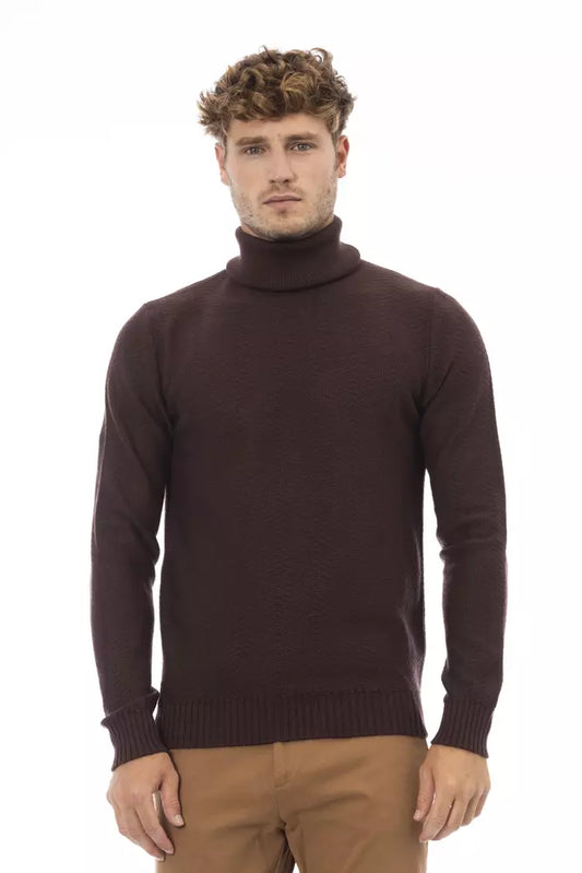 Brauner Pullover aus Merinowolle