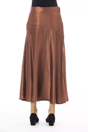 Jupe en viscose marron