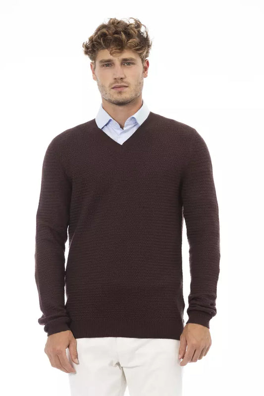 Brauner Pullover aus Merinowolle