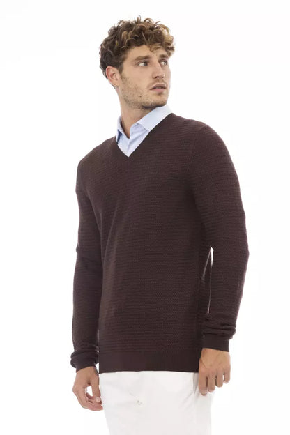 Brauner Pullover aus Merinowolle