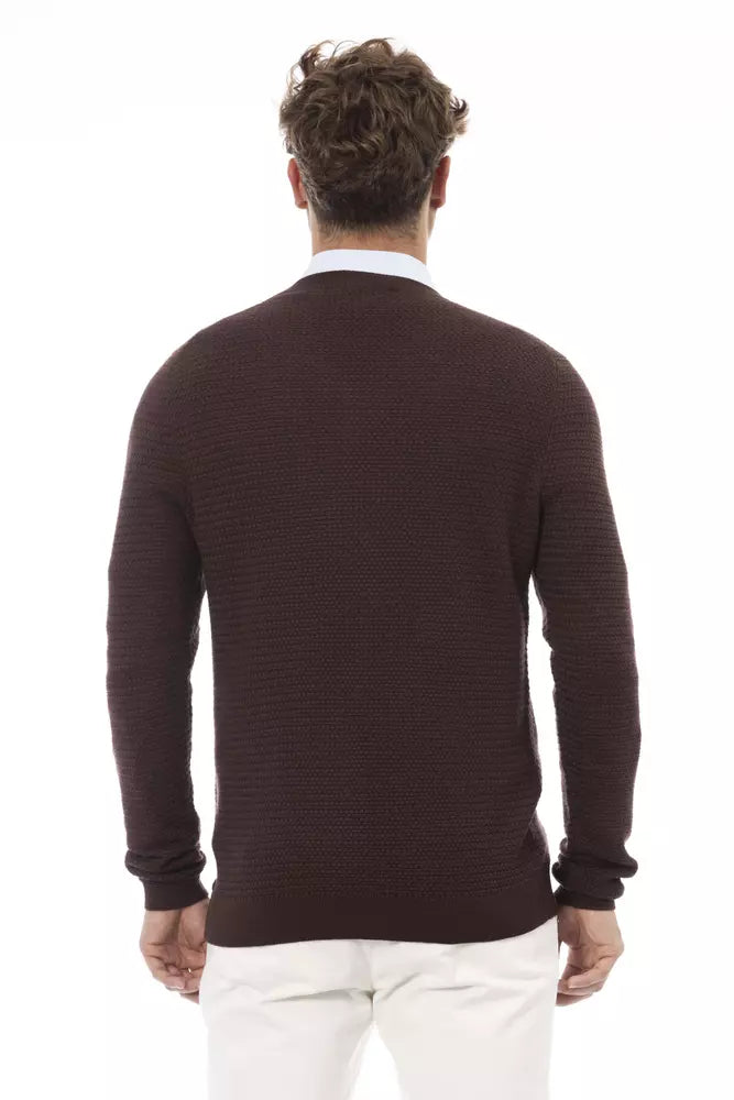 Brauner Pullover aus Merinowolle