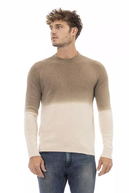 Pull en Cuir d'Alpaga Beige