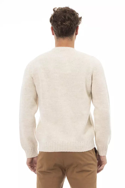 Pull en Cuir d'Alpaga Beige