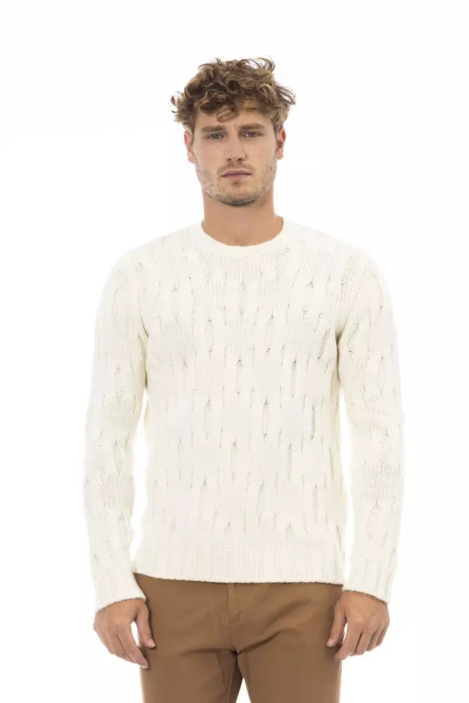 Pull en laine beige