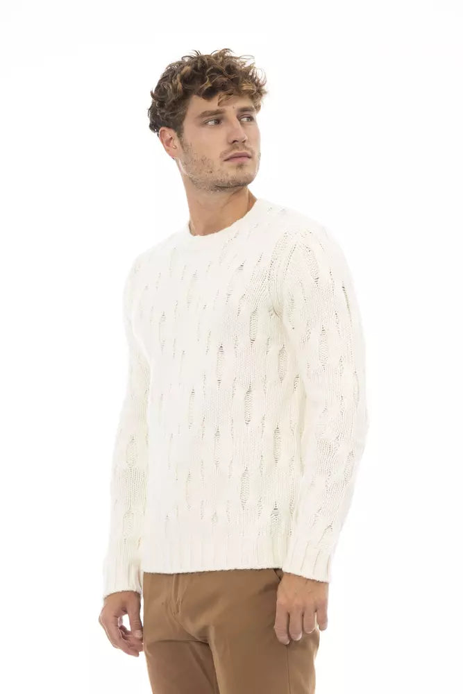 Pull en laine beige